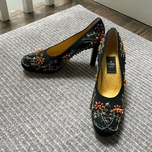 Vintage Fendi Scarpe beaded shoes